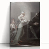 Dark Moody Wall Art - Quiet Reflection with Figures for Elegant Interiors