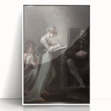 Dark Moody Wall Art - Quiet Reflection with Figures for Elegant Interiors