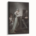 Dark Moody Wall Art - Quiet Reflection with Figures for Elegant Interiors