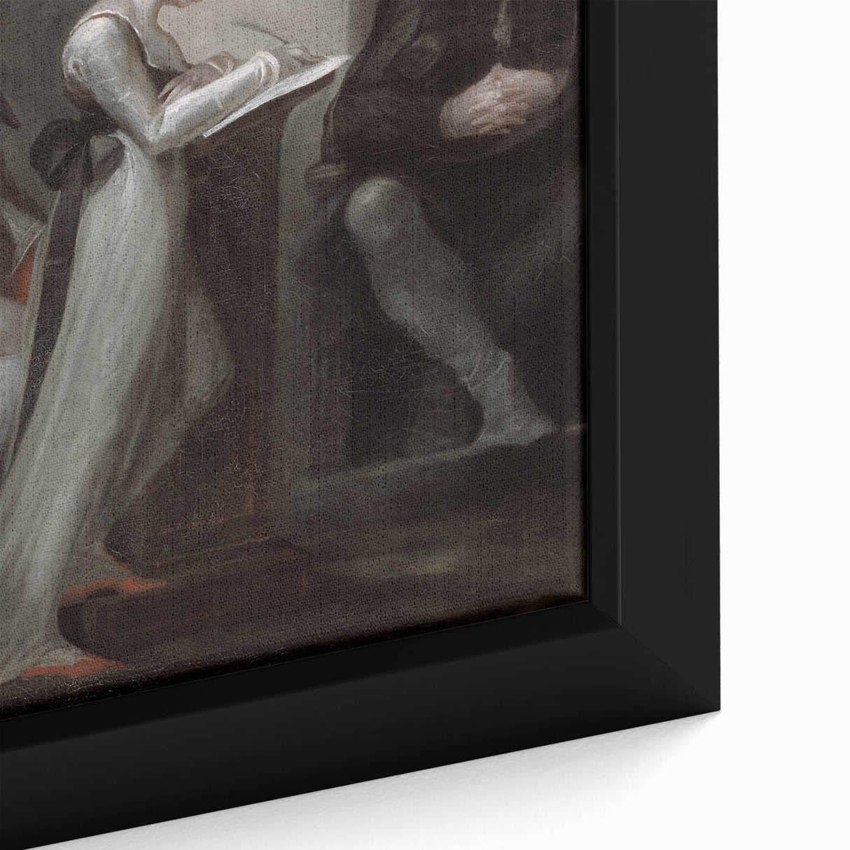 Dark Moody Wall Art - Quiet Reflection with Figures for Elegant Interiors