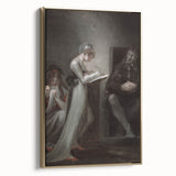 Dark Moody Wall Art - Quiet Reflection with Figures for Elegant Interiors