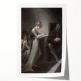 Dark Moody Wall Art - Quiet Reflection with Figures for Elegant Interiors