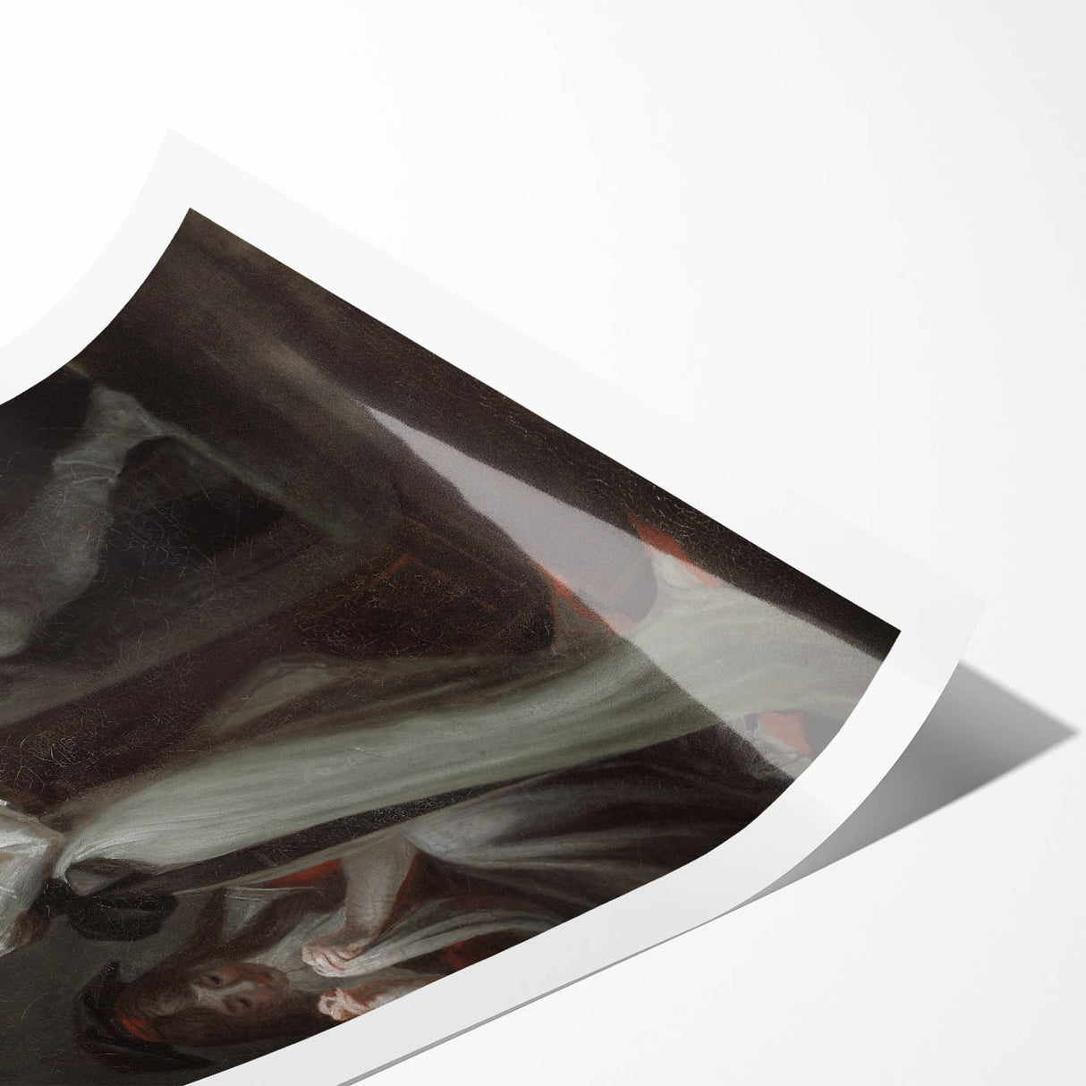 Dark Moody Wall Art - Quiet Reflection with Figures for Elegant Interiors