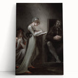 Dark Moody Wall Art - Quiet Reflection with Figures for Elegant Interiors