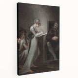 Dark Moody Wall Art - Quiet Reflection with Figures for Elegant Interiors