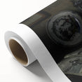 Dark Moody Wall Art - Vintage Still Life with Plate and Vase for Interiors