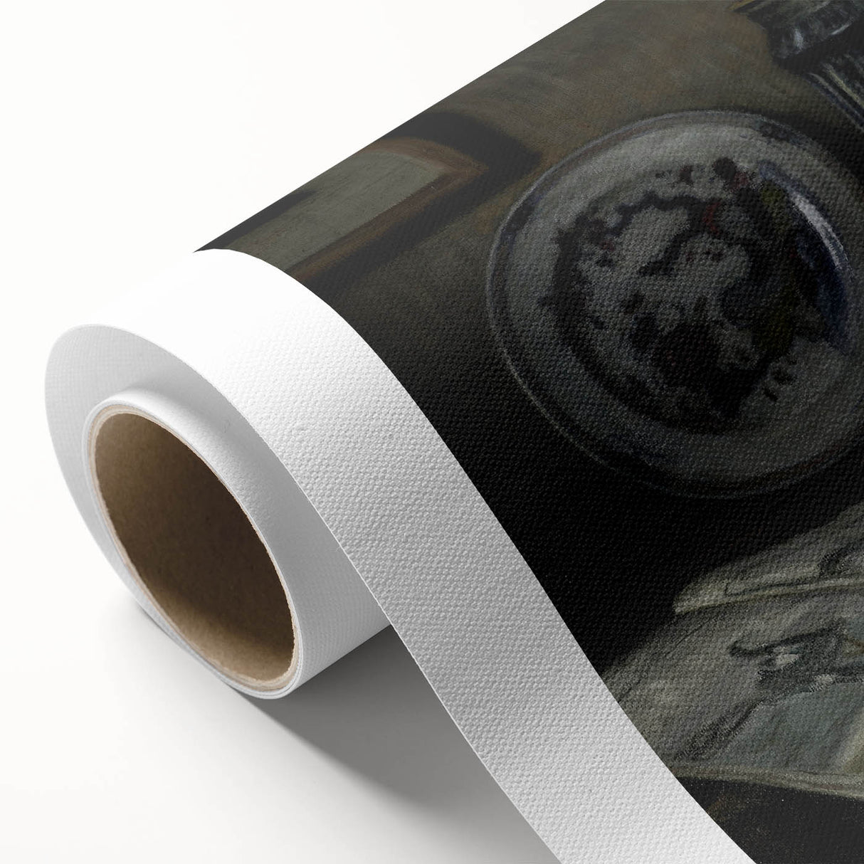 Dark Moody Wall Art - Vintage Still Life with Plate and Vase for Interiors
