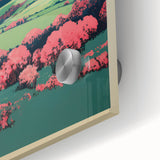 Abstract Electric Mountain Art – Vibrant Electric Wall Decor Canvas