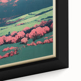 Abstract Electric Mountain Art – Vibrant Electric Wall Decor Canvas