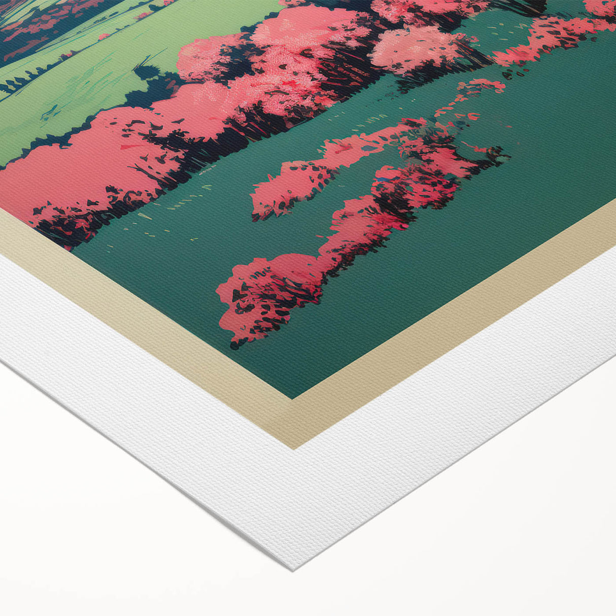 Abstract Electric Mountain Art – Vibrant Electric Wall Decor Canvas