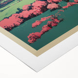 Abstract Electric Mountain Art – Vibrant Electric Wall Decor Canvas