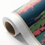 Abstract Electric Mountain Art – Vibrant Electric Wall Decor Canvas