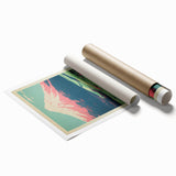 Abstract Electric Mountain Art – Vibrant Electric Wall Decor Canvas