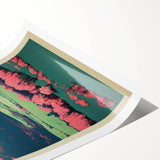 Abstract Electric Mountain Art – Vibrant Electric Wall Decor Canvas