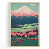 Abstract Electric Mountain Art – Vibrant Electric Wall Decor Canvas