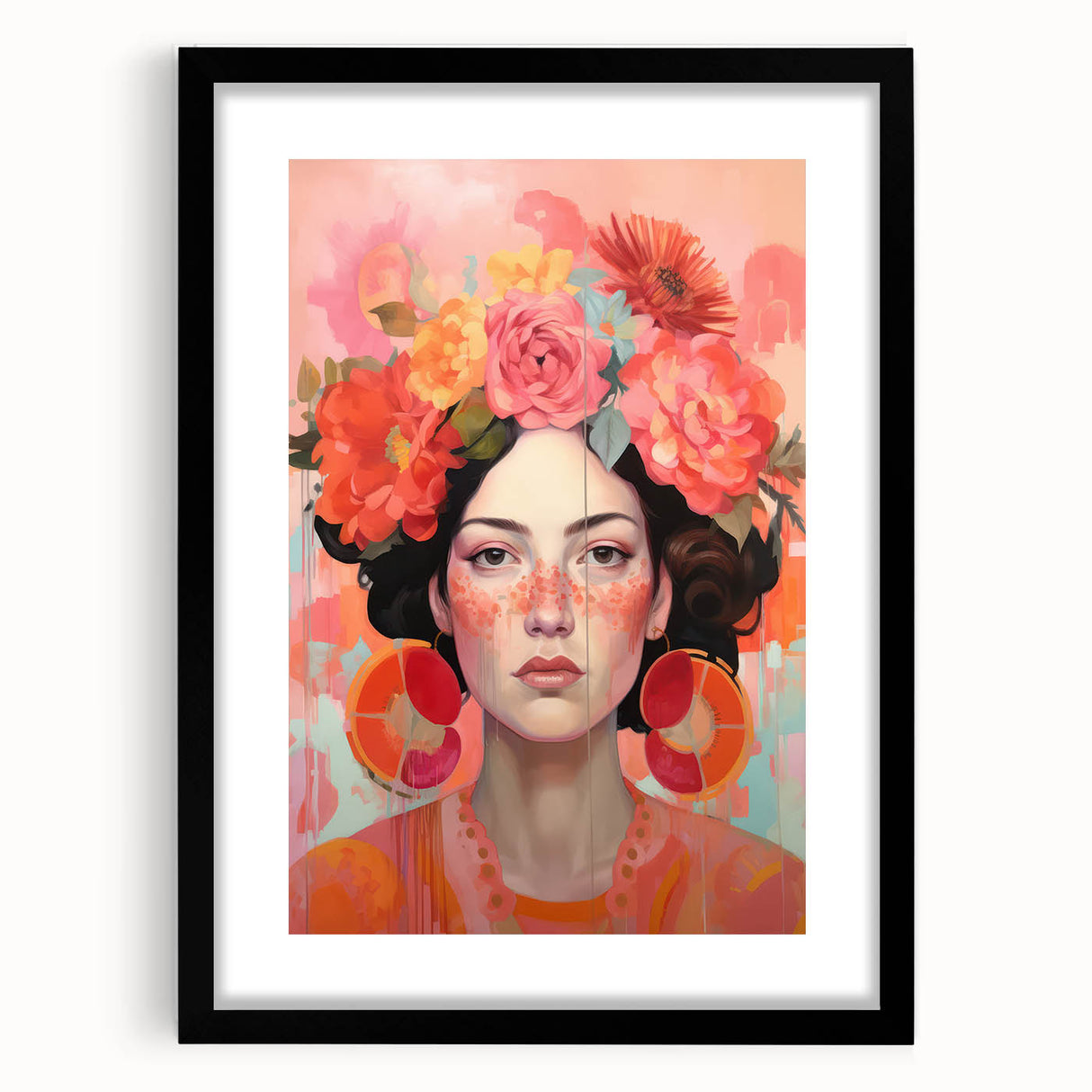 Electric Portrait Art – Vibrant Modern Electric Canvas Wall Decor