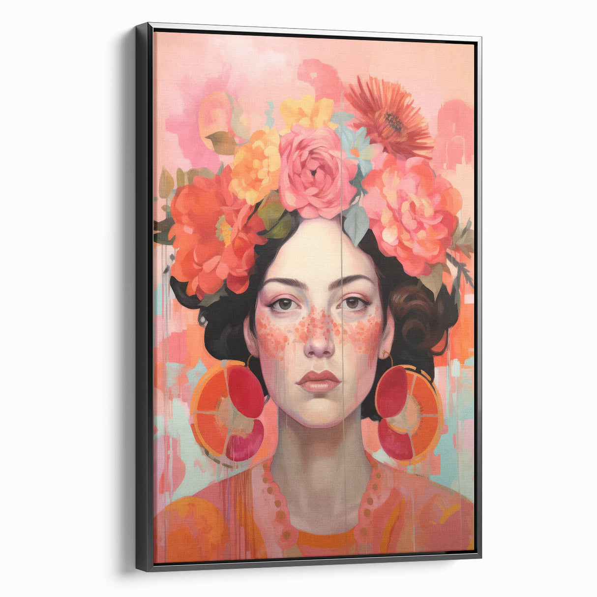 Electric Portrait Art – Vibrant Modern Electric Canvas Wall Decor
