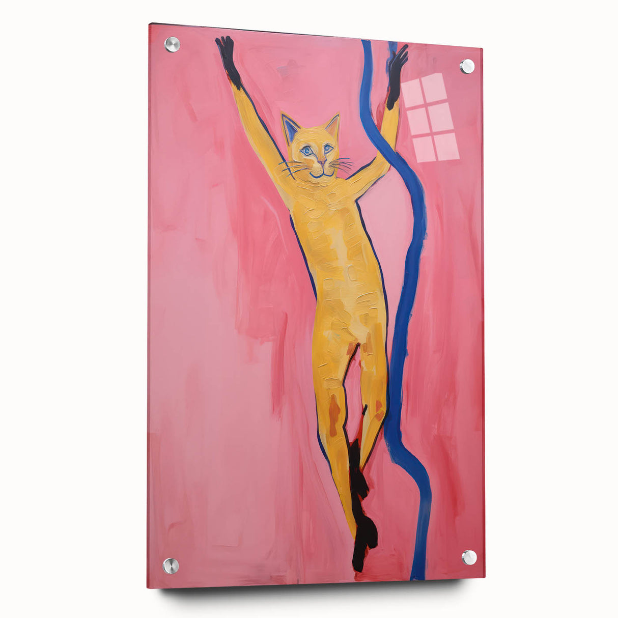 Playful Electric Cat Art – Abstract Electric Wall Canvas Decor