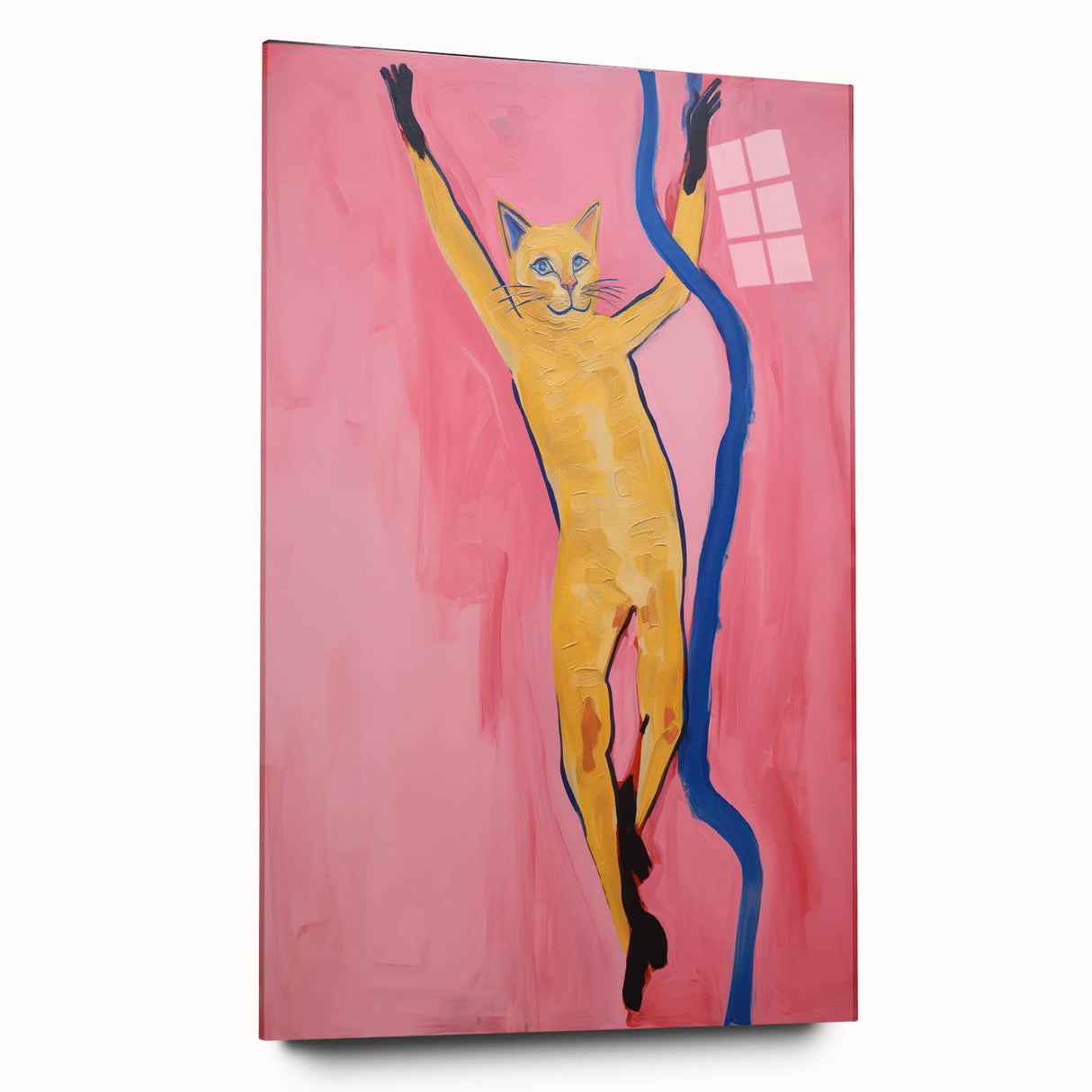 Playful Electric Cat Art – Abstract Electric Wall Canvas Decor