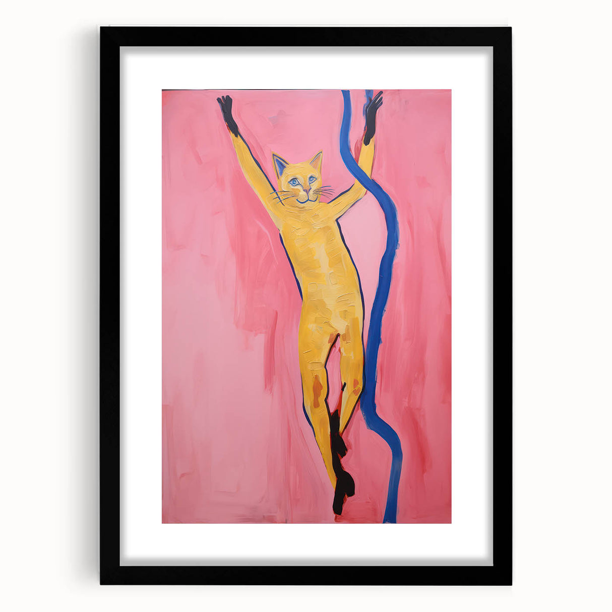 Playful Electric Cat Art – Abstract Electric Wall Canvas Decor