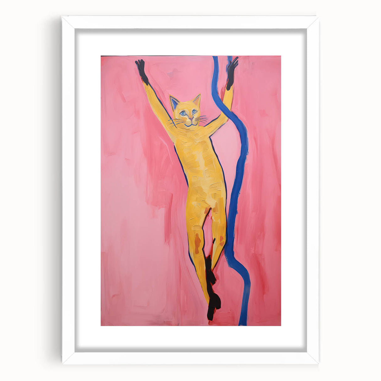 Playful Electric Cat Art – Abstract Electric Wall Canvas Decor
