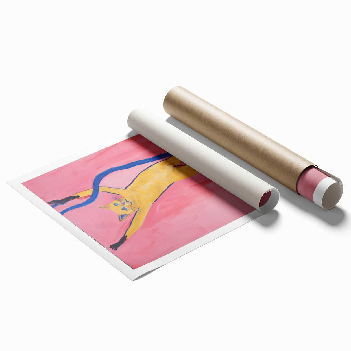 Playful Electric Cat Art – Abstract Electric Wall Canvas Decor