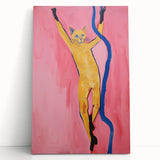 Playful Electric Cat Art – Abstract Electric Wall Canvas Decor