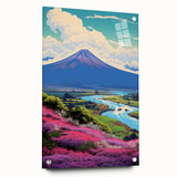 Vibrant Electric Mountain River Art – Modern Electric Wall Canvas