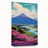 Vibrant Electric Mountain River Art – Modern Electric Wall Canvas