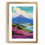 Vibrant Electric Mountain River Art – Modern Electric Wall Canvas