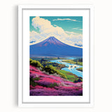 Vibrant Electric Mountain River Art – Modern Electric Wall Canvas