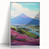 Vibrant Electric Mountain River Art – Modern Electric Wall Canvas