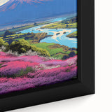 Vibrant Electric Mountain River Art – Modern Electric Wall Canvas