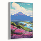 Vibrant Electric Mountain River Art – Modern Electric Wall Canvas