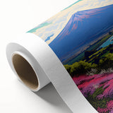 Vibrant Electric Mountain River Art – Modern Electric Wall Canvas