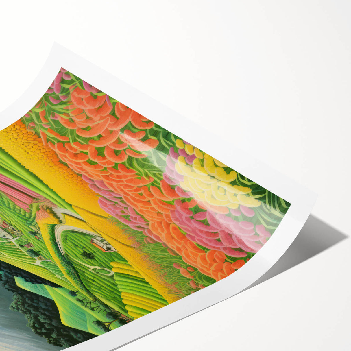 Colorful Electric Landscape Art – Modern Electric Wall Canvas Decor