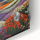 Electric Floral Mountain Art – Vibrant Modern Electric Wall Canvas