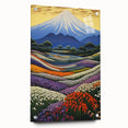 Electric Floral Mountain Art – Vibrant Modern Electric Wall Canvas