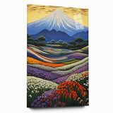 Electric Floral Mountain Art – Vibrant Modern Electric Wall Canvas