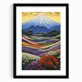 Electric Floral Mountain Art – Vibrant Modern Electric Wall Canvas