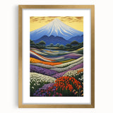 Electric Floral Mountain Art – Vibrant Modern Electric Wall Canvas