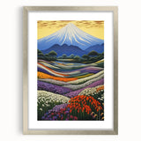 Electric Floral Mountain Art – Vibrant Modern Electric Wall Canvas