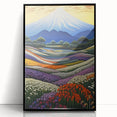 Electric Floral Mountain Art – Vibrant Modern Electric Wall Canvas