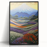 Electric Floral Mountain Art – Vibrant Modern Electric Wall Canvas