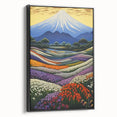 Electric Floral Mountain Art – Vibrant Modern Electric Wall Canvas
