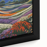 Electric Floral Mountain Art – Vibrant Modern Electric Wall Canvas