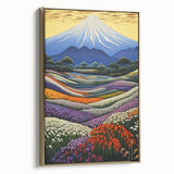 Electric Floral Mountain Art – Vibrant Modern Electric Wall Canvas