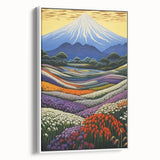 Electric Floral Mountain Art – Vibrant Modern Electric Wall Canvas