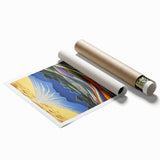 Electric Floral Mountain Art – Vibrant Modern Electric Wall Canvas