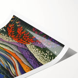 Electric Floral Mountain Art – Vibrant Modern Electric Wall Canvas